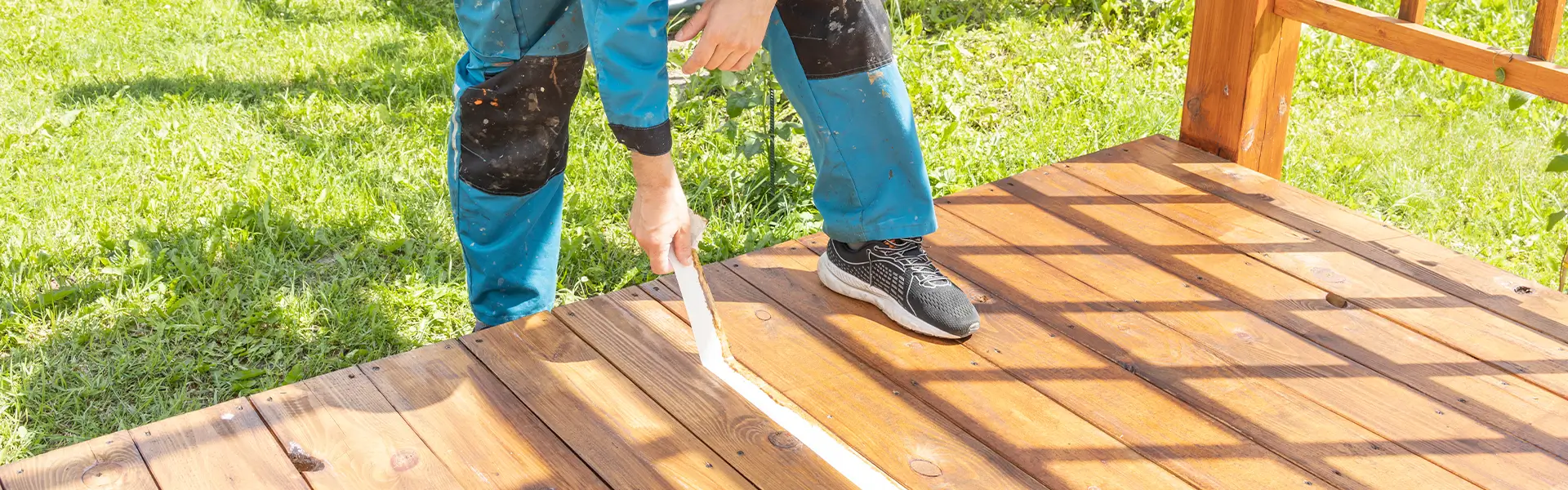Deck Staining In Progress